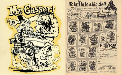Mr. Gasser and vintage Ed Roth shirt ad