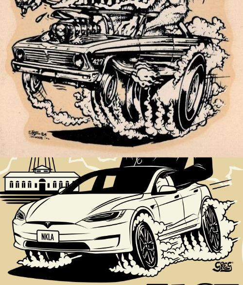 Monster car image comparison with artwork