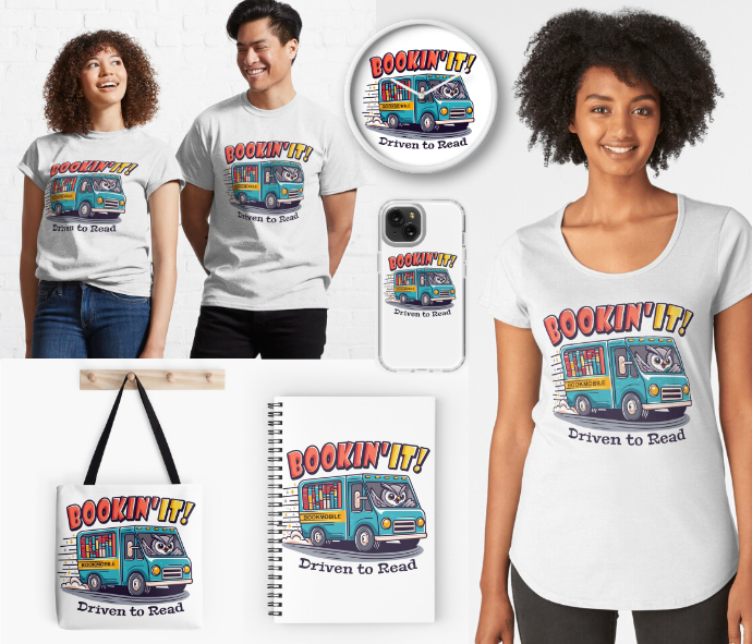 Bookin It design on products from Redbubble that include shirts, wall clocks, phone cases, notebooks, bags and much more.

