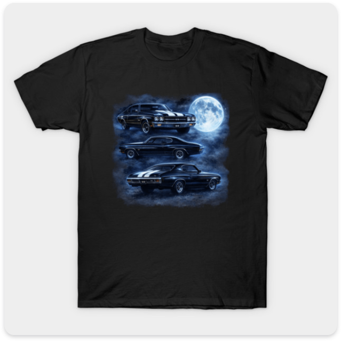 Three Chevelle Moon - Black Edition by Greg Spradlin